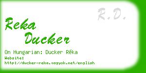 reka ducker business card
